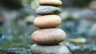 Stone balancing aids focus and coordination