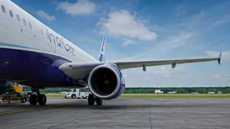 Catering Truck Collides with Parked IndiGo Plane at Kolkata Airport, Causing Minor Damage