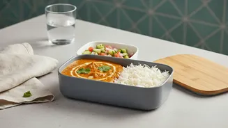 For Office Lunchboxes, Keep Wet-And-Dry Separation And Foods That Hold Their Texture Visible