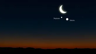 Moon, Saturn, Neptune form rare conjunction tonight