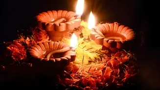Marigold Garlands And Diyas Are Creating Easy Navratri Decor For Puja Corners
