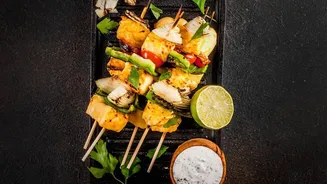 How to grill pineapple vegetable skewers
