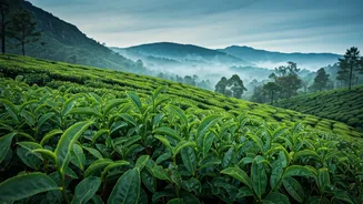 Munnar Emerald Green Tea Plantations Look Magical Rain Washed Mornings