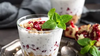 Pomegranate Parfaits Offer A Simple Mix Of Yogurt, Granola And Fruit