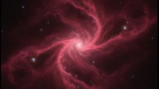 Crimson Cloud Images Make Deep Space Friendly