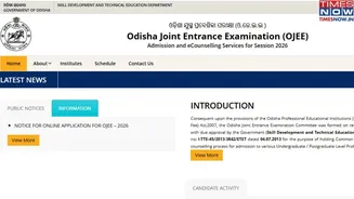 OJEE Exam Dates 2026 Out on ojee.nic.in, Registration Begins Today