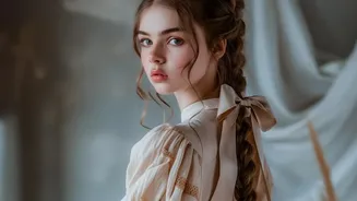 Romantic Updos Balance Shape with Loose Texture: Romantic Updos