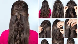How to style a braided half updo