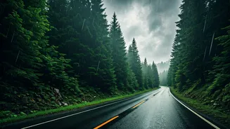 Rainy Mountains Make Every Drive Feel Magical