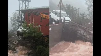 Tourists Left Stranded After Bridge Collapses In Mahabaleshwar Amid Heavy Rain | Watch