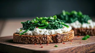 Whip Up a Nutritious Breakfast: 5-Minute Ricotta & Spinach Toast