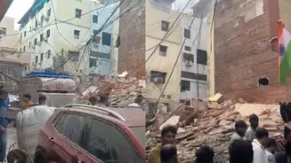 Building Collapses In Delhi's Satya Niketan, Several Students Feared Trapped