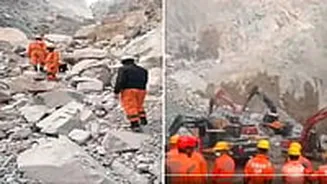 UP: 15 Feared Trapped, One Dead As Stone Mine Collapses In Sonbhadra, Rescue Operations Underway; Video