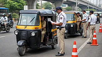 Navi Mumbai Traffic Police Cracks Down On 1,745 Autorickshaw Drivers In Special Drive; 10 Booked For Drunk Driving