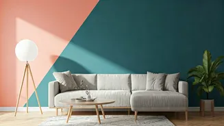 Gen Z Rejects Boring Neutrals For Creative Color-Blocked Accent Walls
