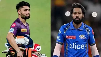 Rinku Singh playfully tries to steal Hardik Pandya’s bat as MI skipper removes gloves after batting; visuals viral