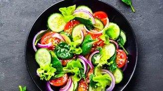 Improve Digestive Health Fast Daily Salad Bowls Of Fresh Cucumber Beetroot Sprouts Today