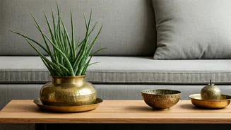 Mix Upcycled Indian Brass Elements Into Your Japandi Living Rooms