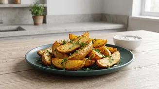 Elevate potato wedges with fresh herbs