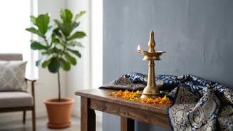 Navratri Decor On A Budget: Style Living Rooms Using Local Brass And Fabrics