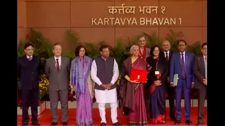 Union Budget 2026: Nirmala Sitharaman Dons Kancheevaram Silk Saree In Nod To Tamil Nadu