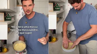 Massa de grão-de-bico proteica para tortas, empadas e quiches