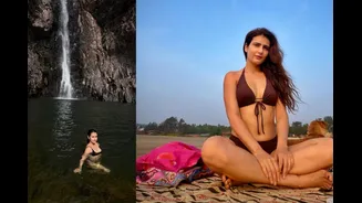 Fatima Sana Shaikh Begins 2026 With Daring Cliff Dive During Goa Getaway
