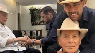 ‘Baap baap hota hai’: Salman Khan holds 91-year-old Salim Khan’s hands in heartwarming pics