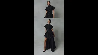 Ananya Panday Channels Parisian Chic In An All-Black Chanel Statement Dress