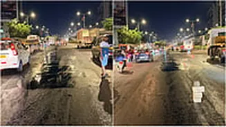 Mumbai: Tanker Oil Spill On Kamaraj Nagar Highway Disrupts Traffic In Ghatkopar East