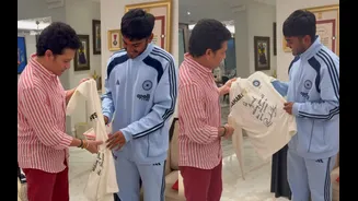 Sachin Tendulkar presents Ayush Mhatre with special signed jersey after leading India to U19 World Cup title
