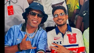 Shubman Gill meets football legend Ronaldinho in iconic crossover