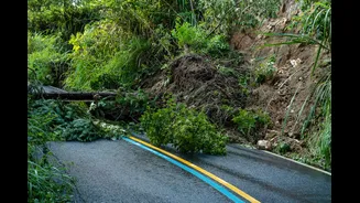 Massive Landslide Blocks Roads in Himachal Pradesh's Chamba