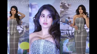 Janhvi Kapoor Turns Heads In A Glamorous Plaid Corset Ensemble By RHYCNI
