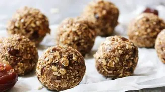 Keep hunger at bay with these no-bake oat balls