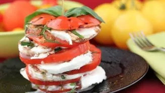 Quick fix: Mozzarella and tomato stacks