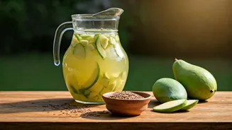 Replace Carbonated Drinks With Cumin Raw Green Mango Pulp Coolers