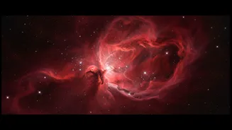 Crimson Clouds Showcase The Magic Of Space