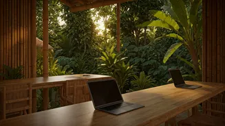 Freelancers Mass Book Bamboo Co Working Spaces Across Green Bali