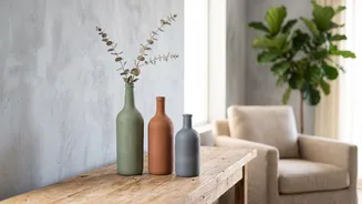 How upcycling discarded fabric and glass bottles reduces household waste while beautifying your room