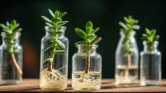 Trailing Jade Plant Propagation Inside Apothecary Vials Is Trending