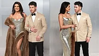 Priyanka Chopra, Nick Jonas Bring Hot Romance To Oscars 2026 After-Party In Bold Metallic Gown And Beige Tuxedo