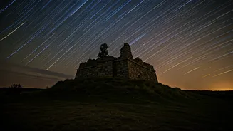 Midnight Long Exposure Photography Walks In Ancient Hill Fort Ruins