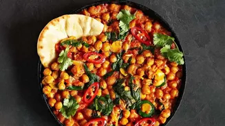 Breakfast With Chickpeas And Bread: Pairing Chickpeas With Fresh Vegetables