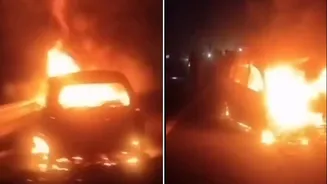 Five Killed, One Critically Injured As Car Catches Fire On Delhi-Mumbai Expressway In Alwar, Rajasthan