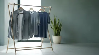 Indoor Drying Is Easier When Clothes Have Space Between Them
