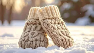 Stylish ways to wear cable-knit gloves this winter