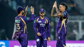 Sunil Narine weaves his magic versus MI at Eden Gardens