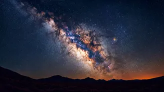Photograph Glowing Core Of Milky Way During Moonless Super Nights