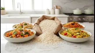 A Bag of Basmati Can Become Five Distinct Vegetarian Meals